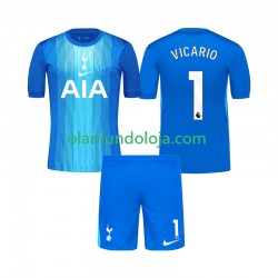 Camisola Tottenham Hotspur Guglielmo Vicario 1 Guarda-redes Criança Equipamento Segundo 2025-2026 Manga Curta